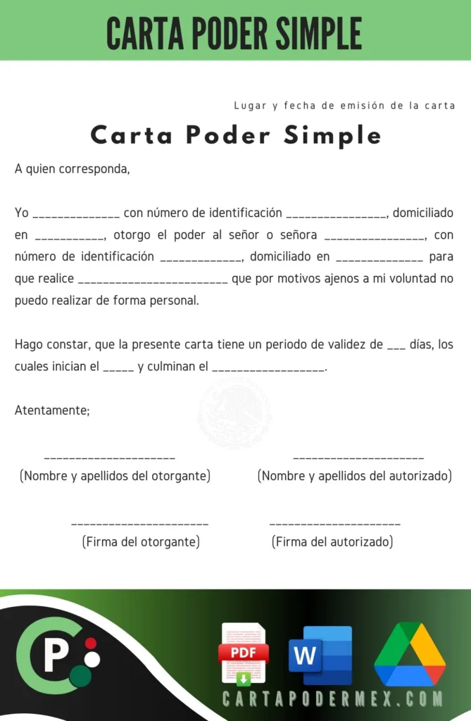  carta de poder simple